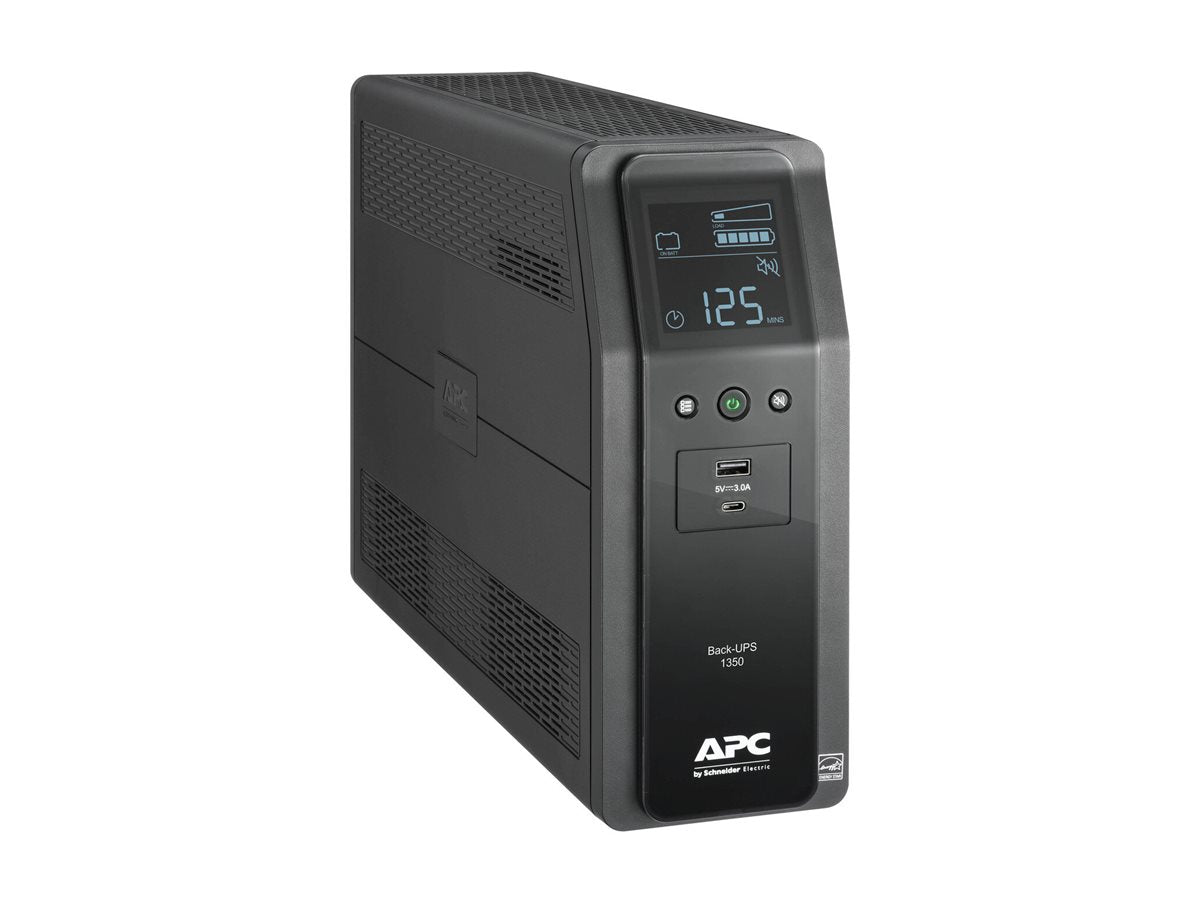 APC Back-UPS Pro BR1350M2-LM - UPS - AC 120 V - 810 Watt - 1350 VA - USB - output connectors: 10 - black