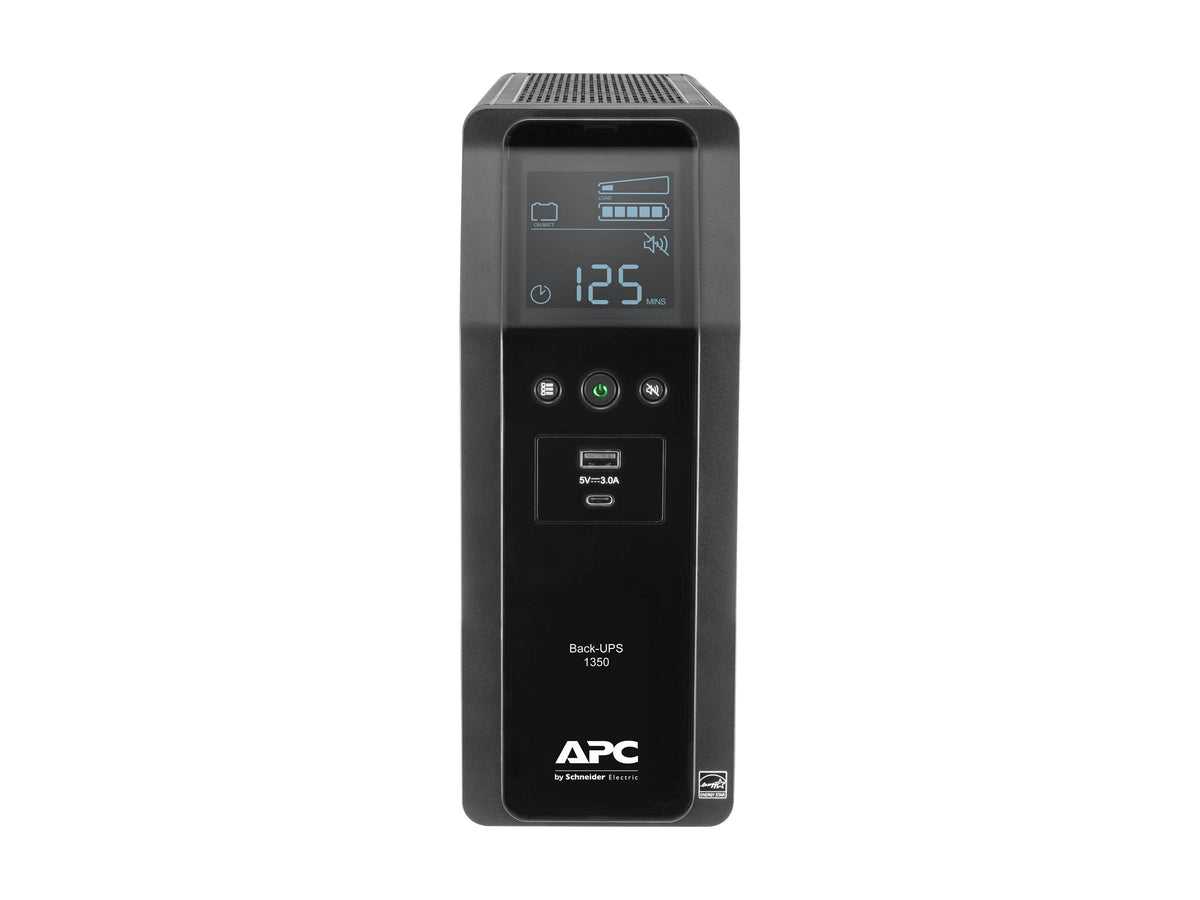 APC Back-UPS Pro BR1350M2-LM - UPS - AC 120 V - 810 Watt - 1350 VA - USB - output connectors: 10 - black