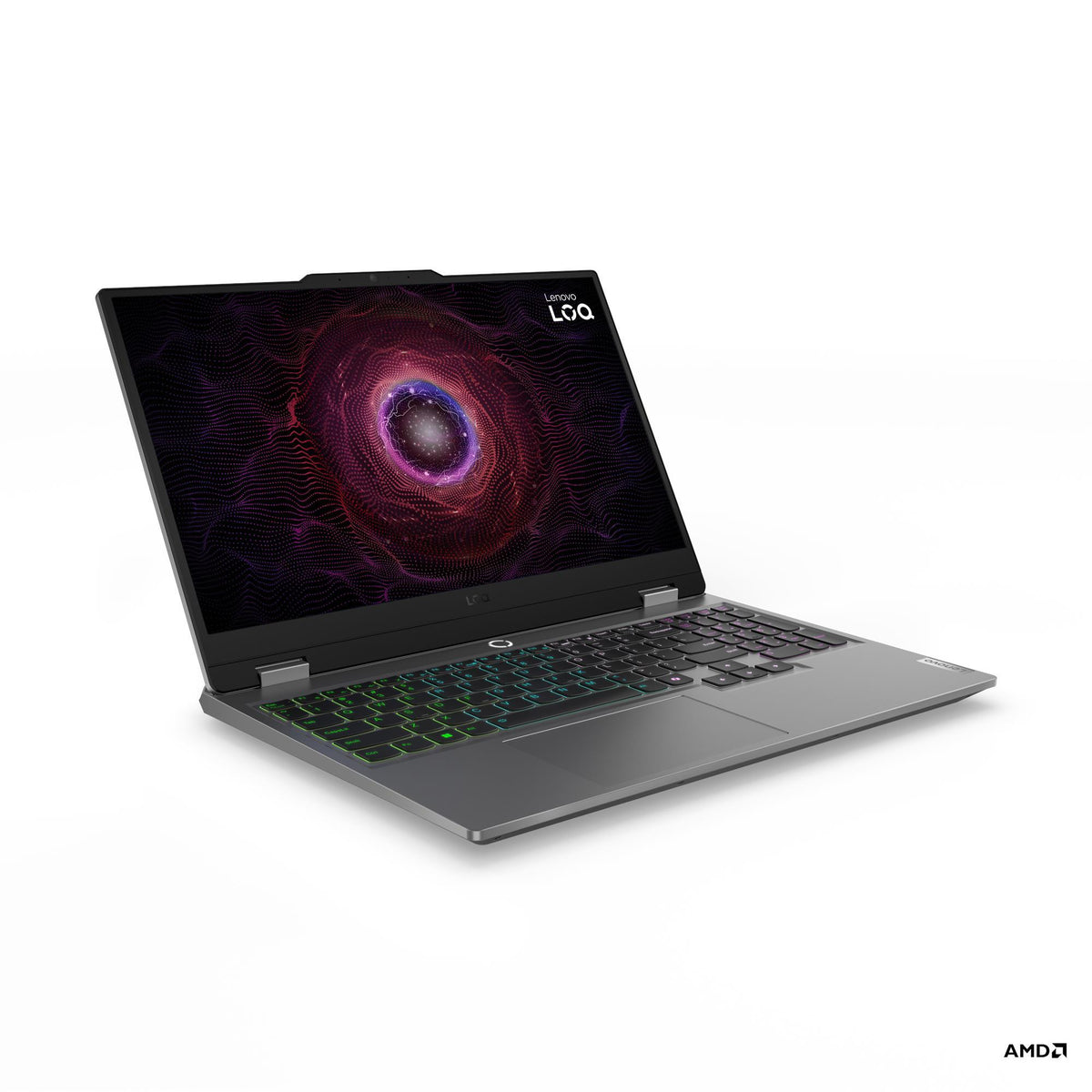Lenovo LOQ 15ARP9 - Portátil - 15,6" - 1920 x 1080 - AMD Ryzen 5 7235HS / 4,2 GHz - DDR5 SDRAM - 16 GB - 512 GB SSD - NVIDIA GeForce RTX 3050 - Microsoft Windows 11 Home - Gris Luna - 1 año de garantía + Ratón