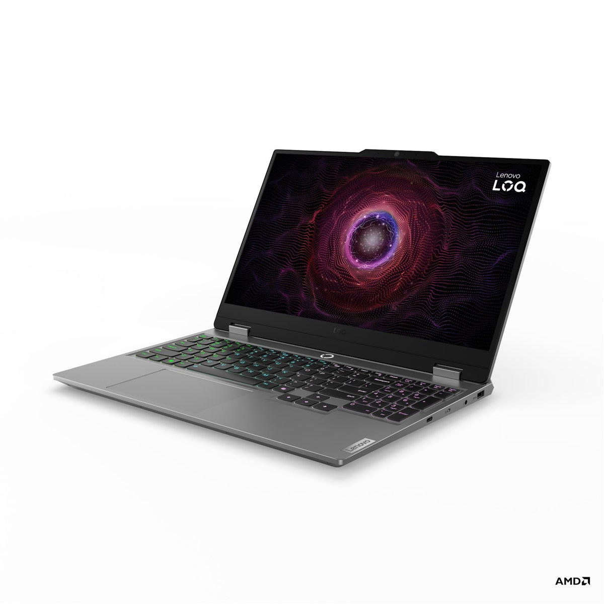 Lenovo LOQ 15ARP9 - Portátil - 15,6" - 1920 x 1080 - AMD Ryzen 5 7235HS / 4,2 GHz - DDR5 SDRAM - 16 GB - 512 GB SSD - NVIDIA GeForce RTX 3050 - Microsoft Windows 11 Home - Gris Luna - 1 año de garantía + Ratón